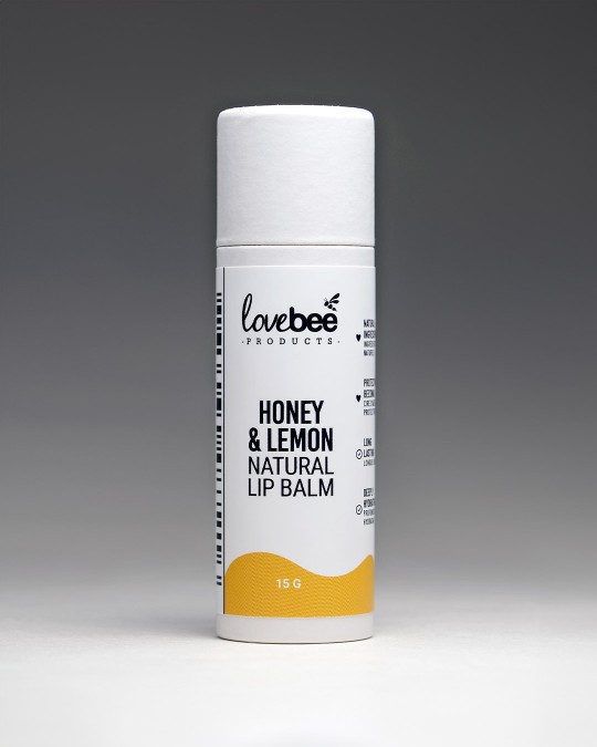 Honey & Lemon Natural Lip Balm Tube