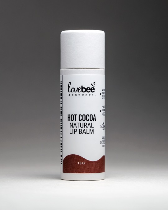 Hot Cocoa Natural Lip Balm Tube