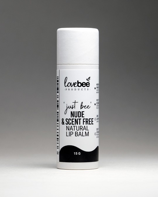 Just Bee Nude & Scent Free Natural Lip Balm Tube