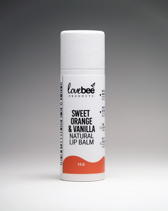 Sweet Orange & Vanilla Natural Lip Balm Tube